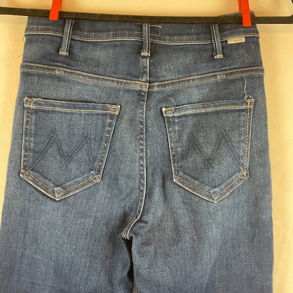 Mother The Hustler Ankle Fray Jeans 25 Blue Home Movies - Picture 7 of 12